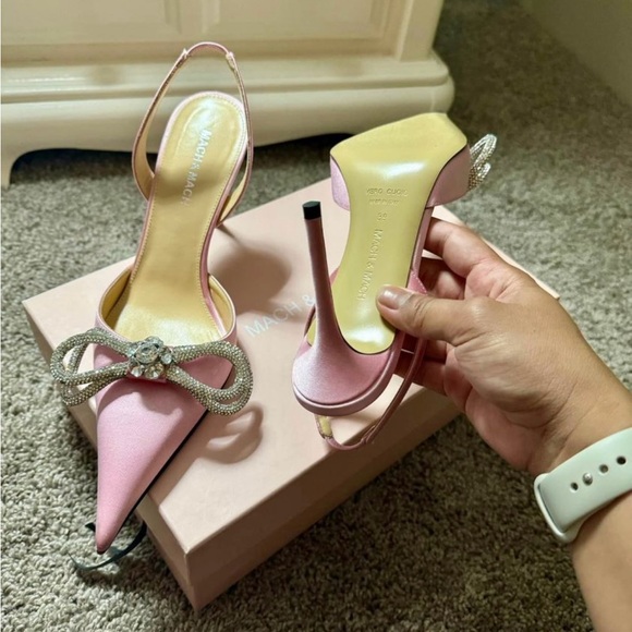 Mach & Mach Pink Sling Back Size 39 - Picture 3 of 5